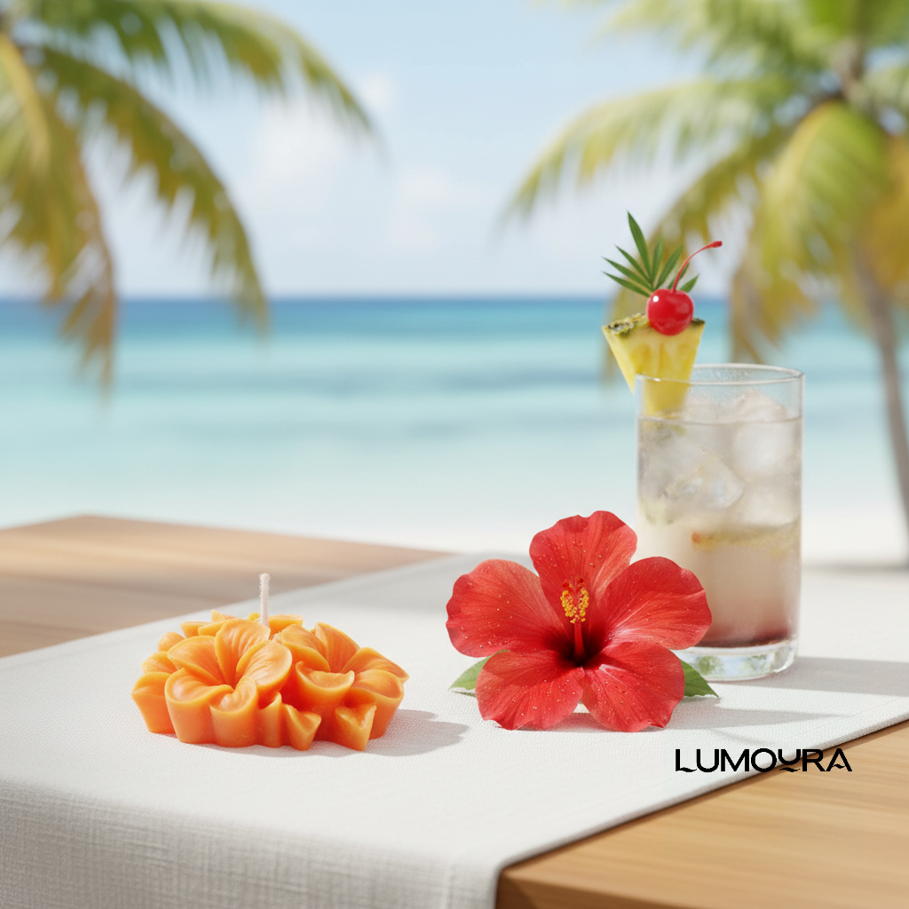 Plumeria Candles Set of 2