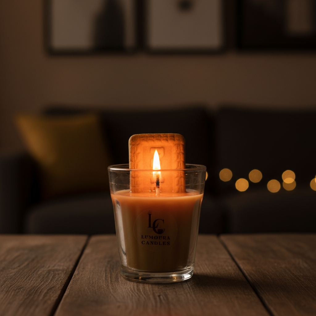 Chai Parle-G Soy Wax Candle in Glass
