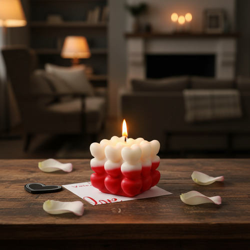 Heart Bubble Candle