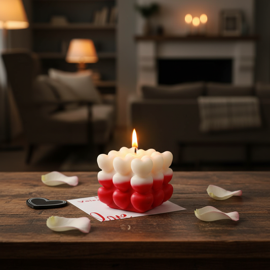 Heart Bubble Candle