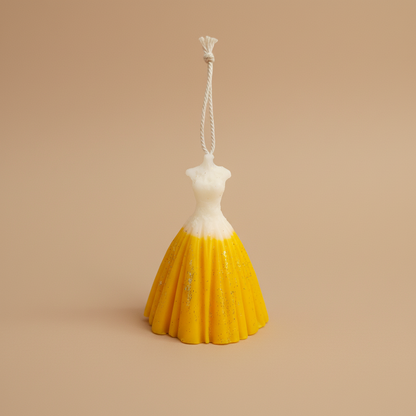 Cute Yellow Doll Design Decorative Candle | Pack of 1