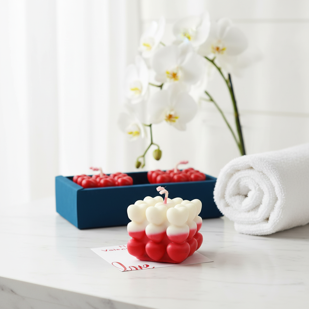 Heart Bubble Candle