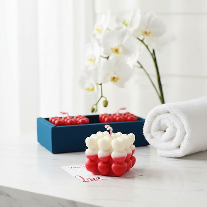 Heart Bubble Candle
