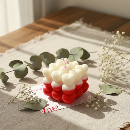 Heart Bubble Candle