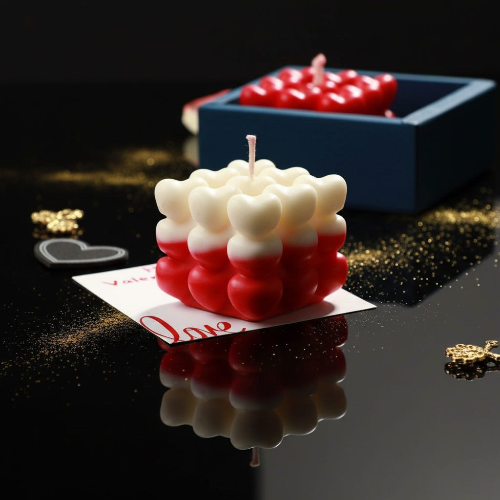 Heart Bubble Candle