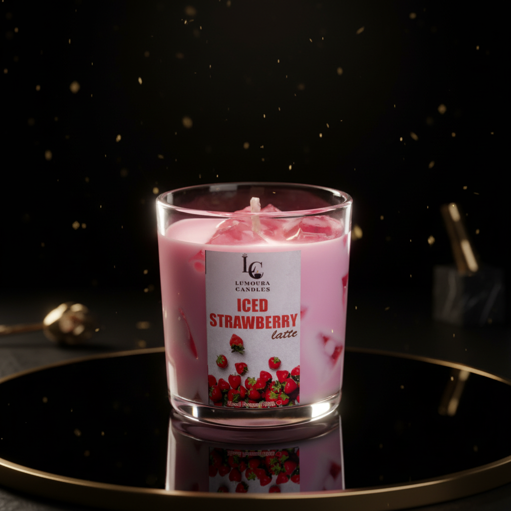 Strawberry Iced Latte Candle
