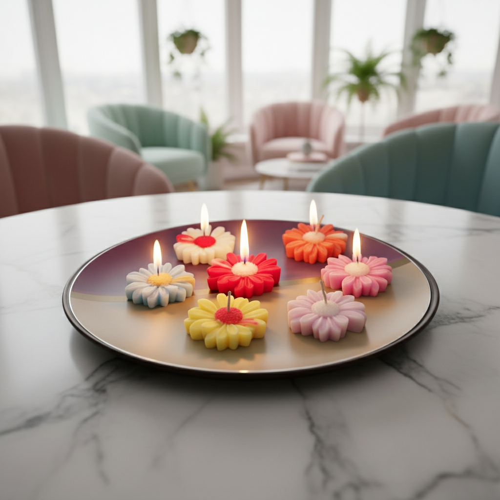 Daisy Candle Set of 5