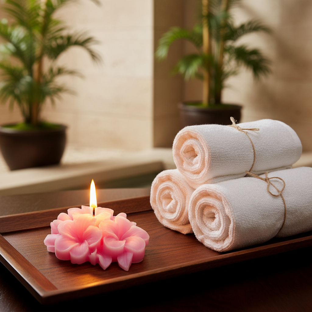 Plumeria Candles Set of 2